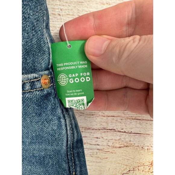 Gap Front Split Frayed Bottom Maxi Denim Skirt Women's 10P/30 Blue Medium Wash - Picture 8 of 13